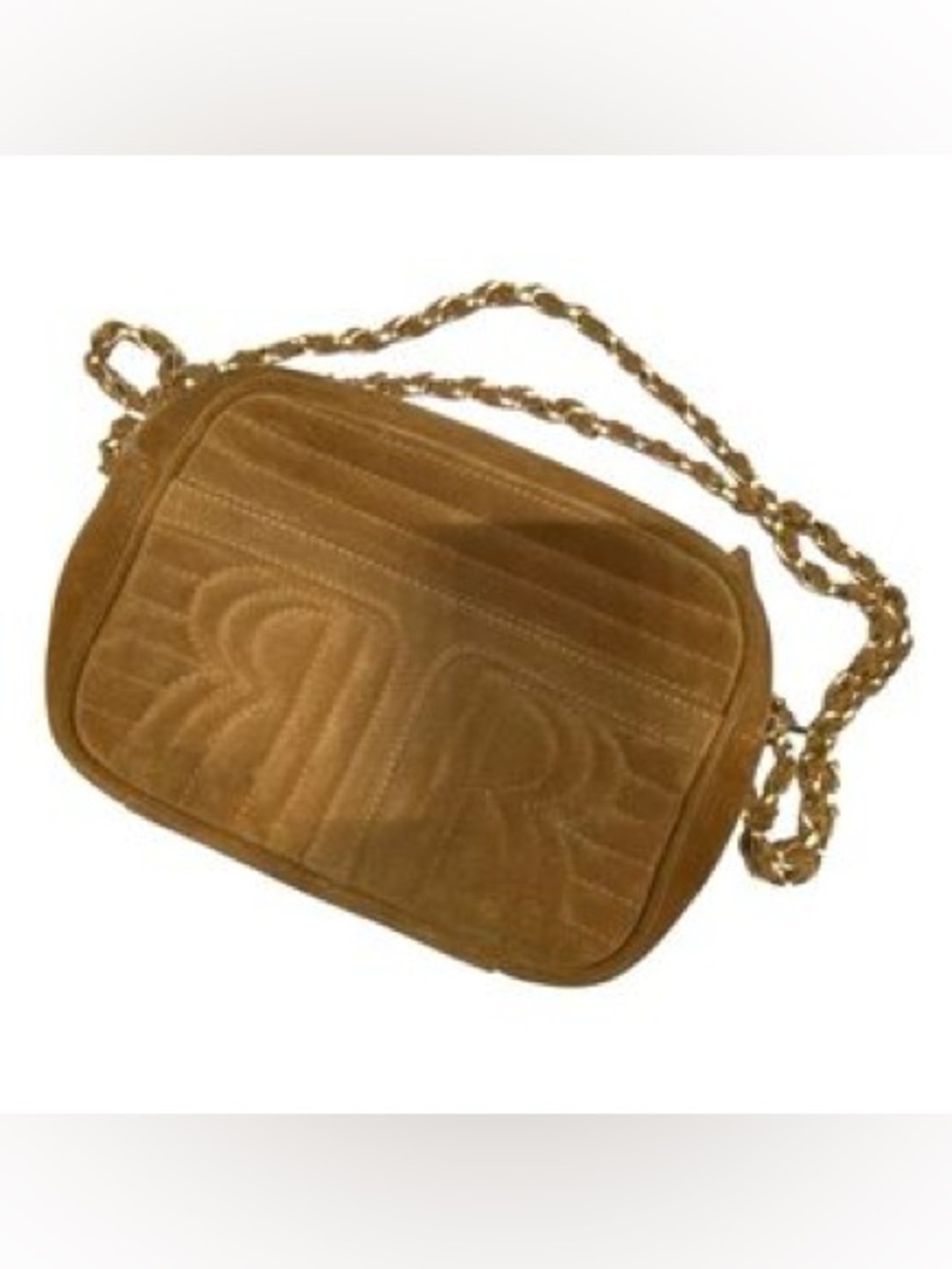 NWOT Rouje Micky Bag, Brown Quilted Suede